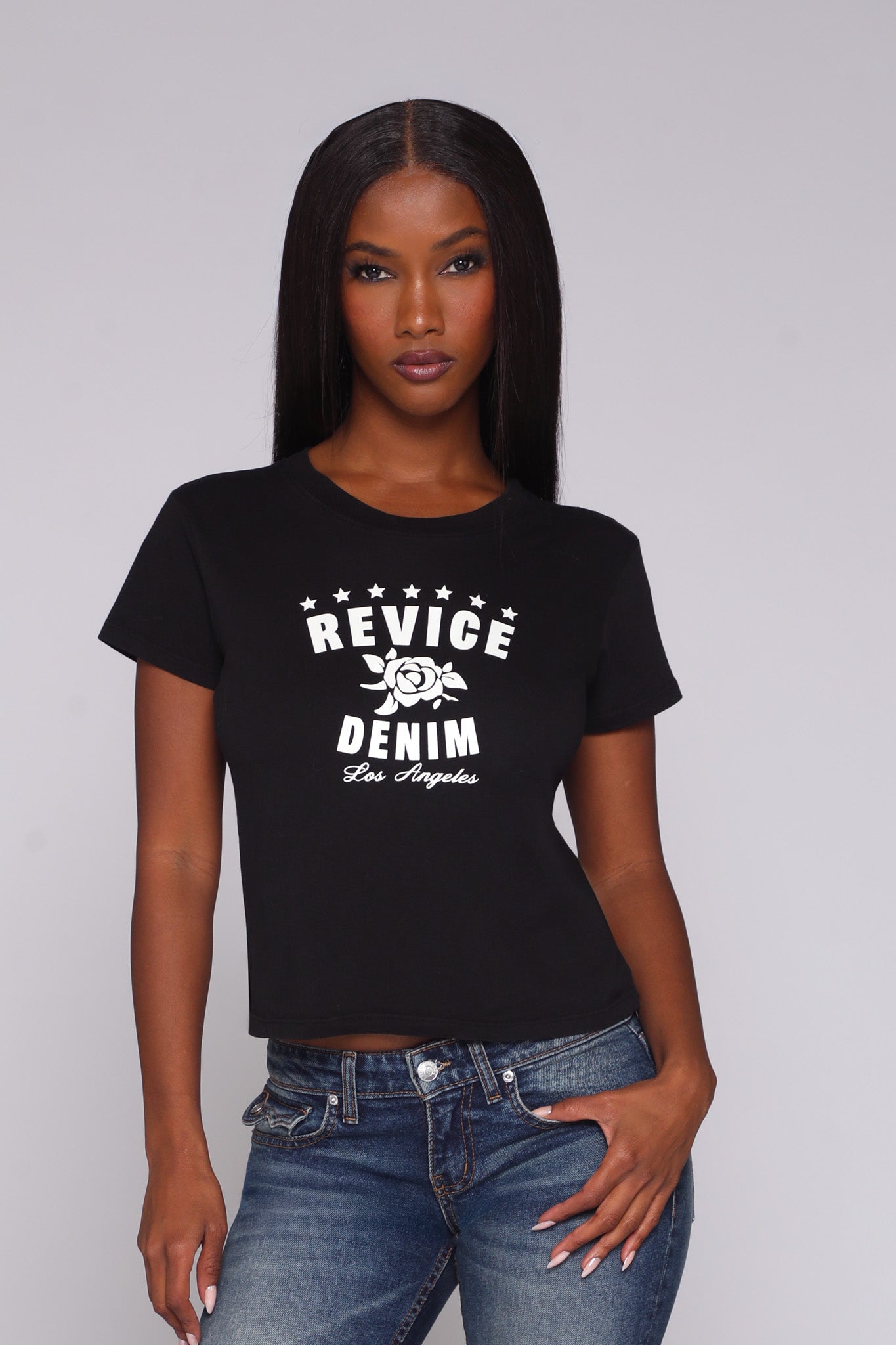 MELROSE TEE / VINTAGE BLACK